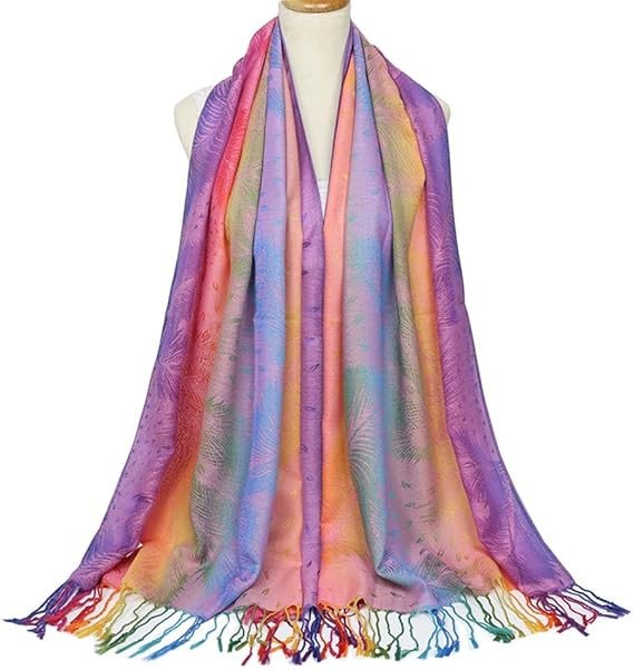 Cotton Pashmina Women Wrap Shawl Tassels Scarves